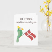 Deense Verjaardag Kaart – Tillykke med fødselsdage (Gele Bloem)