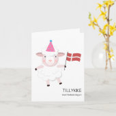 Deense Verjaardag Kaart – Tillykke med fødselsdage (Gele Bloem)