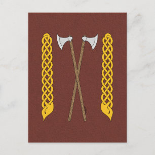 Deense/Viking-assen, doorgesneden in het netwerk Briefkaart