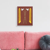 Deense/Viking-assen, doorgesneden in het netwerk Canvas Afdruk (Insitu (Woonkamer))