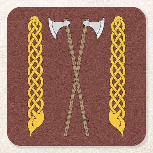 Deense/Viking-assen, doorgesneden in het netwerk Kartonnen Onderzetters (Voorkant)