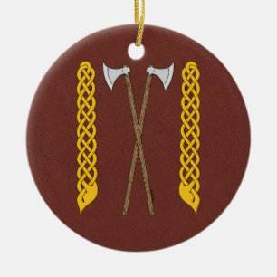 Deense/Viking-assen, doorgesneden in het netwerk Keramisch Ornament