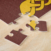 Deense/Viking-assen, doorgesneden in het netwerk Legpuzzel (Zijkant)