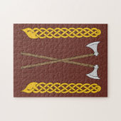 Deense/Viking-assen, doorgesneden in het netwerk Legpuzzel (Horizontaal)