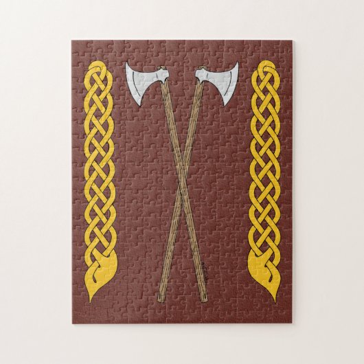 Deense/Viking-assen, doorgesneden in het netwerk Legpuzzel (Verticaal)