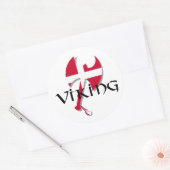Deense Viking Deense vlag Ax Ronde Sticker (Envelop)