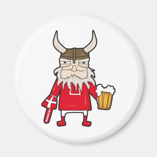 Deense Viking Fan Magneet (Voorkant)
