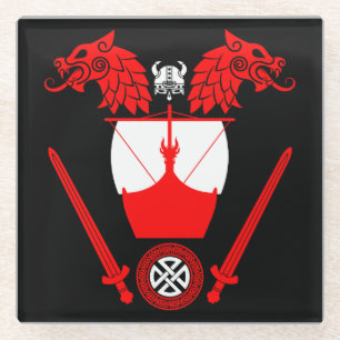 Deense Viking Glazen Onderzetter