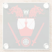 Deense Viking Glazen Onderzetter (Achterkant)