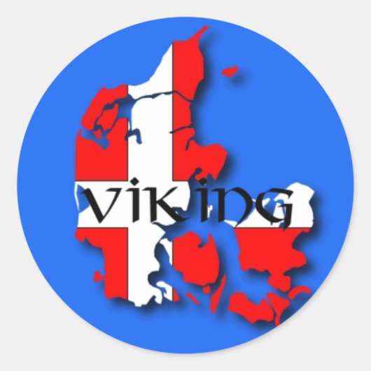 Deense Viking Sticker (Voorkant)