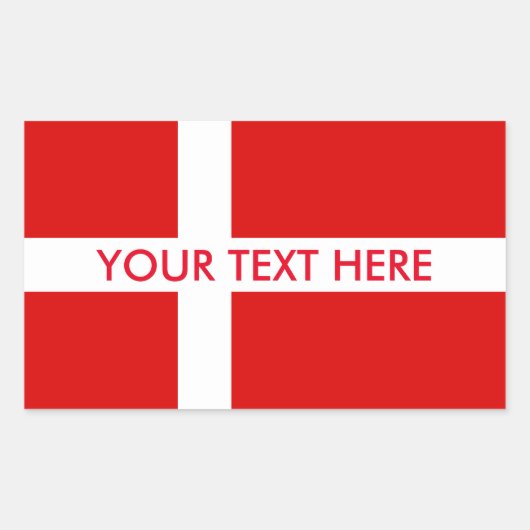 Deense vlag aangepaste stickers voor Denemarken (Voorkant)