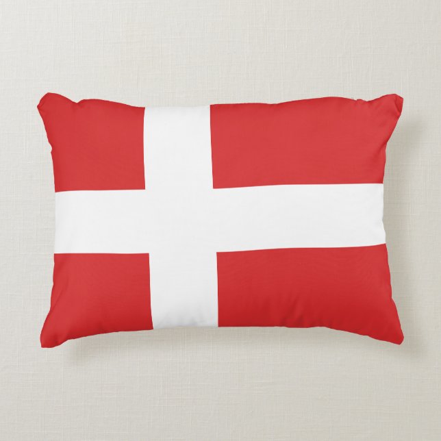 Deense vlag accent kussen (Voorkant)