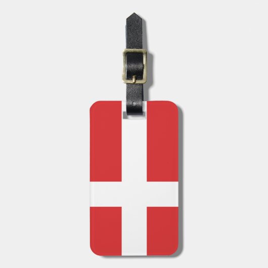 Deense vlag bagagelabel (Voorkant verticaal)