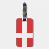 Deense vlag bagagelabel (Achterkant verticaal)