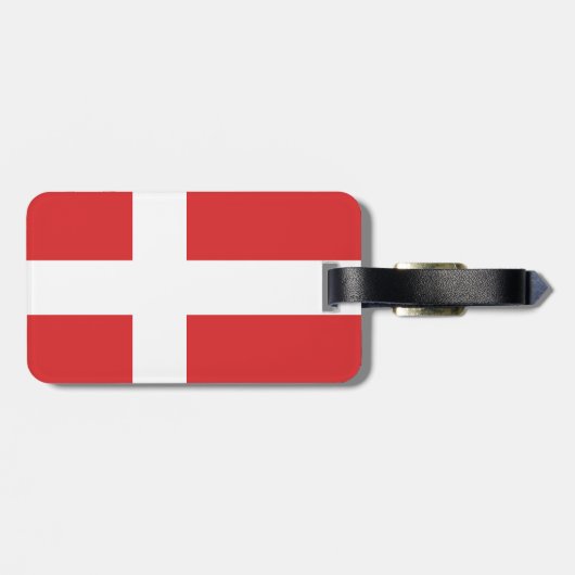 Deense vlag bagagelabel (Achterkant horizontaal)