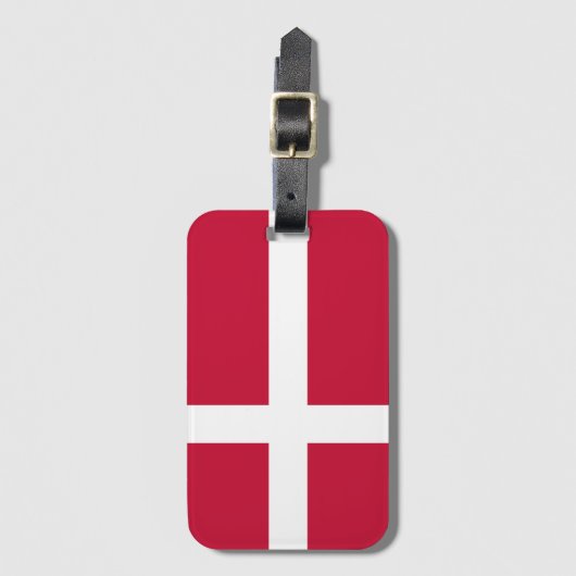 Deense vlag bagagelabel (Voorkant (verticaal))