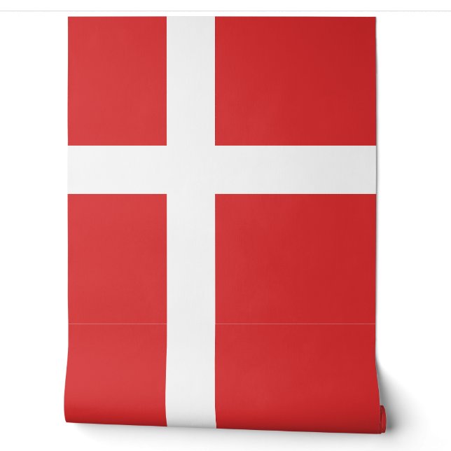 Deense vlag behang (Afrollen)