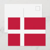 Deense vlag briefkaart (Voorkant / Achterkant)