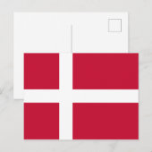 Deense vlag briefkaart (Voorkant / Achterkant)