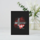 Deense vlag briefkaart (Staand voorkant)