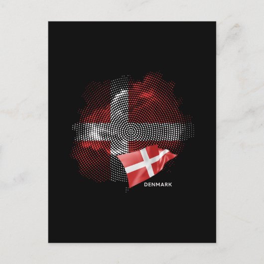 Deense vlag briefkaart (Voorkant)