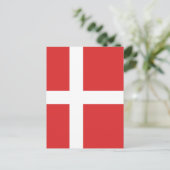 Deense vlag briefkaart (Staand voorkant)
