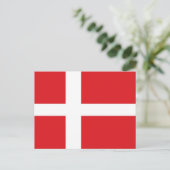 Deense vlag briefkaart (Staand voorkant)