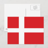 Deense vlag briefkaart (Voorkant / Achterkant)