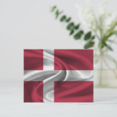 Deense vlag briefkaart (Staand voorkant)