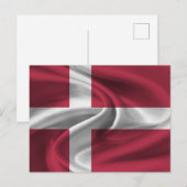 Deense vlag briefkaart (Voorkant / Achterkant)