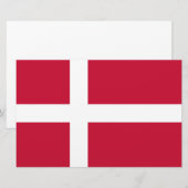 Deense vlag briefpapier (Voorkant / Achterkant)