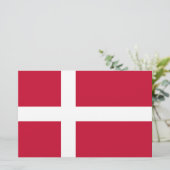 Deense vlag briefpapier (Staand voorkant)