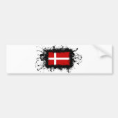 Deense vlag bumpersticker (Voorkant)