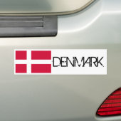 Deense vlag bumpersticker (Op auto)