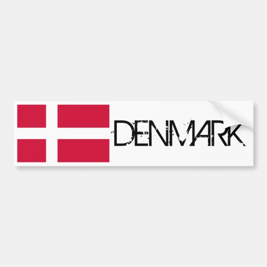 Deense vlag bumpersticker (Voorkant)