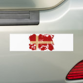 Deense vlag bumpersticker (Op auto)