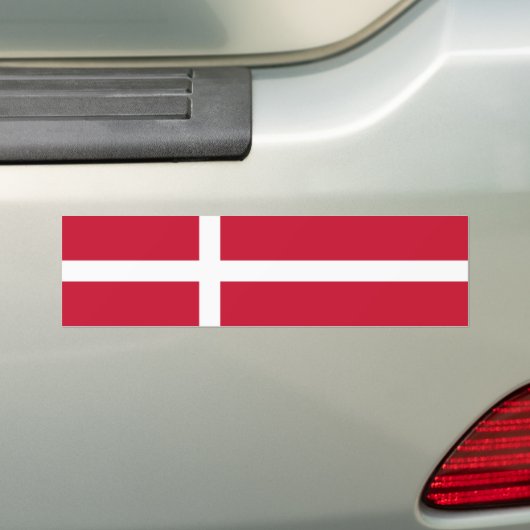 Deense vlag bumpersticker (Op auto)