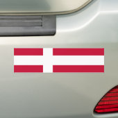 Deense vlag bumpersticker (Op auto)