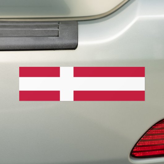 Deense vlag bumpersticker (Op auto)