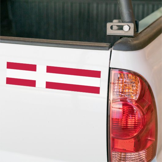 Deense vlag bumpersticker (Op Truck)