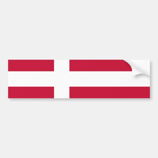 Deense vlag bumpersticker (Voorkant)