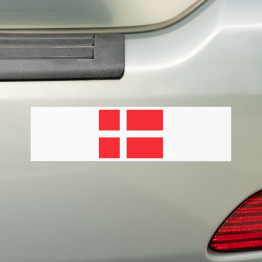 Deense vlag bumpersticker (Op auto)