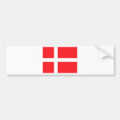 Deense vlag bumpersticker (Voorkant)