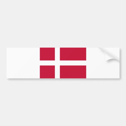 Deense vlag bumpersticker (Voorkant)