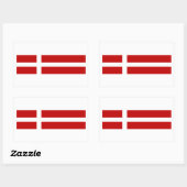 Deense Vlag Bumpersticker Rechthoekige Sticker (Vel)