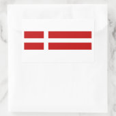 Deense Vlag Bumpersticker Rechthoekige Sticker (Tas)