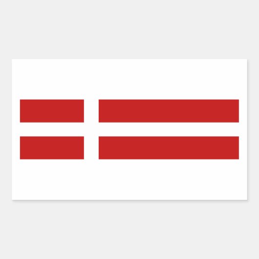 Deense Vlag Bumpersticker Rechthoekige Sticker (Voorkant)