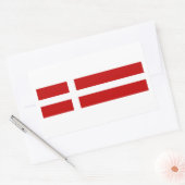 Deense Vlag Bumpersticker Rechthoekige Sticker (Envelop)