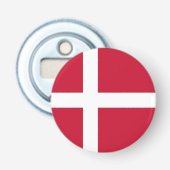 Deense vlag button flesopener (Voorkant)