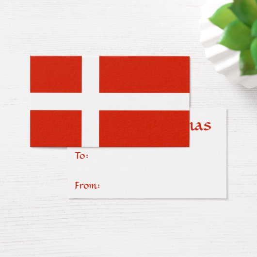 Deense Vlag Cadeaubijslage Visitekaartje (Bureau)